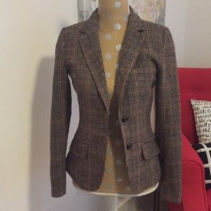 H&M plaid wool blazer